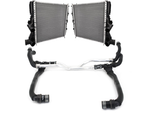 Radiators and pipes replacement kit for Porsche 987 / 987C / 997 Carrera - 99710672803, 99710662403, 99710662303, 99710662703, 99710672307, 99710672003, 99710671103, 99710675104, 99710675204, 99710655103, 99710613102, 99710613202