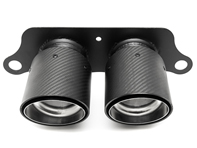 Exhaust Deluxe Dual Style Tips CARBON FIBER. Porsche 991 GT3 - 99111125390, 99111125393