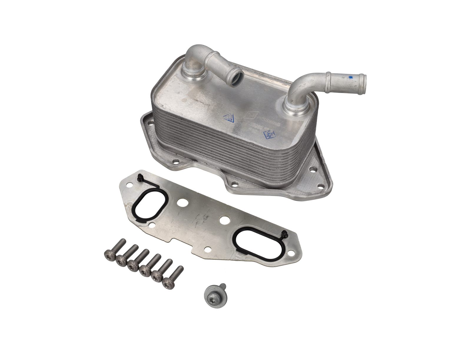 Engine oil cooler and gasket kit. Porsche 958 Cayenne Hybrid / 970 Panamera Hybrid 3.0L - 95810727101, 95810727100, 95810717501