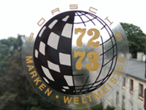 Porsche Weltmeister 72 / 73 window sticker - 91170110324 - CB.911.070.072
