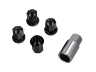 Wheel locks with key, Aluminium in black finish. Porsche 911 / 964 / 993 / 944 / 968 / 928 / 924 - 9210110S, 99336105700