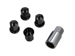 Wheel locks with key, Aluminium in black finish. Porsche 911 / 964 / 993 / 944 / 968 / 928 / 924 - 9210110S, 99336105700