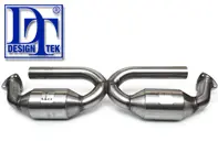 Exhaust catalytic converter bypass X-Pipes DesignTek for Porsche 996 - 99611302154, 99611302157, 99611302156, 99611302254, 99611302257, 99611302256, 99611302152, 99611302155, 99611302159, 99611302252, 99611302255, 99611302259, 99611302258, 99611302260, 99611302158, 99611302160