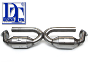 Exhaust catalytic converter bypass X-Pipes DesignTek for Porsche 996 - 99611302154, 99611302157, 99611302156, 99611302254, 99611302257, 99611302256, 99611302152, 99611302155, 99611302159, 99611302252, 99611302255, 99611302259, 99611302258, 99611302260, 99611302158, 99611302160