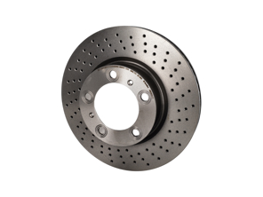 Brake disc rotor, Front. Porsche 981 Boxster 2.7L / 981C Cayman 2.7L (OE Part No 98135140101/98135140201) - 98135140101, 98135140201 - 09.D805.11, 460.1589.20, 460.1590.20, 92279905, 92280005