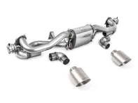 Milltek Sports Exhaust From GPF Backwards And Titanium Trims. Porsche 718 Cayman GT4 / Boxster GTS 4.0L - 982251053F, 982251053H, 982251053K, 982251053E - SSXPO167
