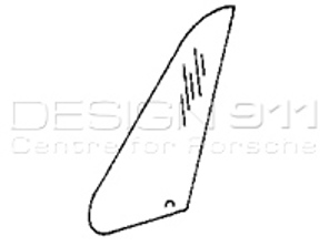 Front 1/4 Window Lightweight Polycarbonate Glass. Porsche 911 F / G 1968-89 - 9112 00C, 9112 00G, 911200C, 911200G