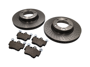 FRONT Brake pads and brake disc. Package Porsche 997 C2/ C4 - 99635140501, 99635140601, 99635140502, 99635140602