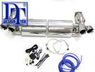 Sport Exhaust VALVETRONIC Porsche 997 Turbo with 200 SPORTS CELL CATS -DesignTek - 55-PS107V, 126195-01, 99711102680