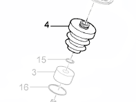 Shock Absorber helper spring Front (Air Suspension type). Porsche 970 Panamera - 97034330104