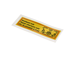 Engine Sticker (Foil) Valve Clearance Decal Super 90 +. Porsche 356 C - 64470101500 - 356234-11-F