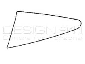 Rear 1/4 Window Lightweight Polycarbonate Glass. Porsche 911 F / G 1968-89 - 9113 00C, 9113 00G, 911300C, 911300G