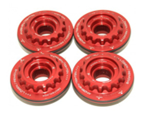 Centre lock wheel nut set, Red. Porsche 997 GT3 - 99704465011, 99704465013