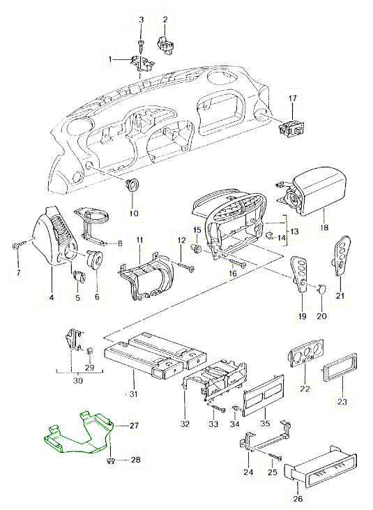 Buy Porsche 996 (911) (19972005) 996 C2 3.6L 09/012005 Glove Box