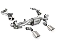 Milltek Sports Exhaust With GPF Bypass And Titanium Trims. Porsche 718 Cayman GT4 / Boxster GTS 4.0L - 982254351B, 982254351L, 982254351AA, 982254351P, 982254351R, 982254350B, 982254350L, 982254350AA, 982254350P, 982254350R, 982251053F, 982251053H, 982251053K, 982251053E - SSXPO152