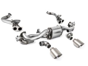 Milltek Sports Exhaust With GPF Bypass And Titanium Trims. Porsche 718 Cayman GT4 / Boxster GTS 4.0L - 982254351B, 982254351L, 982254351AA, 982254351P, 982254351R, 982254350B, 982254350L, 982254350AA, 982254350P, 982254350R, 982251053F, 982251053H, 982251053K, 982251053E - SSXPO152