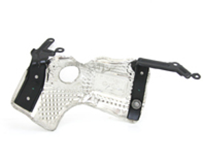 Exhaust catalytic converter heat deflector. Porsche 997.2 / 987.2 Boxster / 987.2 Cayman - 99711320830, 99711320930, 98711320930, 98711320830