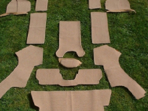 Interior floor carpet set. Porsche 356 1948-66