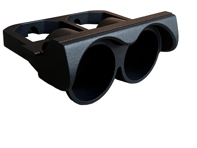 Auxiliary dash twin gauge mount 52mm. Porsche 911 (G-Body) up to 1985