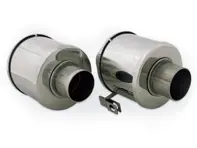 Heater flap boxes, Stainless steel - Pair. Porsche 356B / 356C - 64421102505, 64421102605 - 9230002