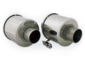 Heater flap boxes, Stainless steel - Pair. Porsche 356B / 356C - 64421102505, 64421102605 - 9230002