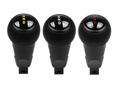 Gear selector PDK in Black Leather - GT3 / GT3 RS STYLE. Porsche 992 / 992 turbo - 992798251