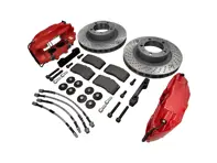 Brake Caliper & Disc 'Big Reds' Front Upgrade Kit for Porsche 964 - 96535104300SEB, 96535104300, 96535104400SEB, 96535104400, 3604109302, 801600037, 3604209301, 99335194900BRE, 99335194900, 96535109600, 96535209601, SPR0800-4P, 99907340201 - FVD351964499ALU