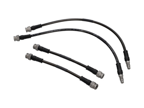 Brake hoses Braided stainless steel (Set of 4) Front & Rear Porsche 944 / 924S - 477611071B, 944611071F