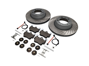REAR Brake Pads and Brake Disc Package Porsche 997 Carrera 2S OE - 99635240502, 99635240602, 99761267602, 99635208600, 99635208602, 95535296000, 99735193907