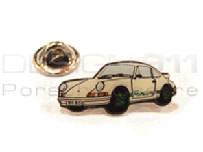 Pin Badge 'Porsche 911 RS' White