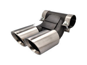 DesignTek Exhaust tail pipes brushed silver finish for Porsche 981 / 981C - 98111126100, 98111136100, 98111136160, 98111136161, 98111136162, 98111196100, 98111196101, 98111196102