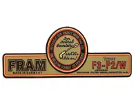 Engine Sticker Fram Oil Filter Container F3-P2/W. Porsche 356 - 64470101200 - 356234-18