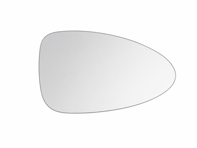 Door mirror glass (Convex), Right for LHD. Porsche 982 Boxster / 982 Cayman - 982857522 - ZJ-7133-R