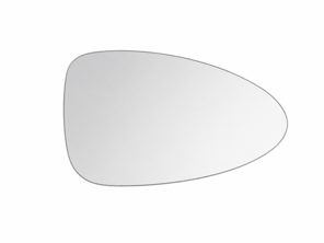 Door mirror glass (Convex), Right for LHD. Porsche 982 Boxster / 982 Cayman - 982857522 - ZJ-7133-R