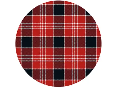 SOLM (1970) polyviscose tartan fabric, inspiration: Porsche 917 Le Mans winner 1970