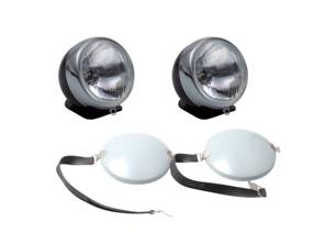 Additional driving light set with unpainted lamp covers Cibie style LHD. Porsche 911 - LTG11.1.107, LTG11.3.120