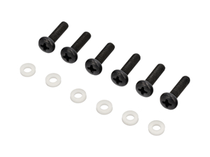 Rear light screw and washer set in BLACK. Porsche 911 70-89 / 959 - PCG63191101