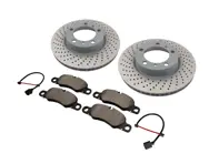 FRONT Brake Pads and Brake Disc Package. Porsche 981 Boxster S / Cayman S by SHW - 99735140101, 99735140201, 98135193904, 99160916500