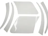 Stone chip guards clear set. Porsche 944 Paint protection film - 94455932100, 94455932200, 94455932300, 94455932400, 94455932500, 94455932600, 944559321003YK, 944559322003YK, 944559323003YK, 944559324003YK, 944559325003YK, 944559326003YK