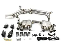 Sports exhaust system, with Black tailpipes. Porsche 95B.2 Macan S - 95B044211, 95B044211A