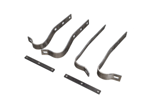 Rear bumper bracket set. Porsche 356 / 356A - 644.505.231.00, 64450523100 - JG.231.00, BP PS7813-BK