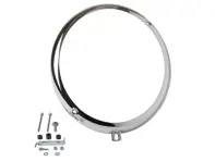 Headlamp ring Hella style chrome . Porsche 356A / 356B / 356C - 64463111201 - 8195150800