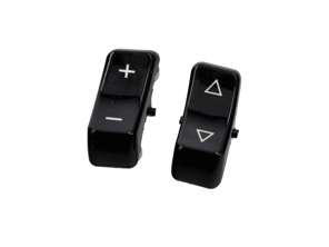 Control buttons, shiny black for Porsche radio - 35161