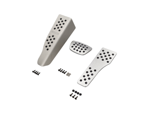 Rennline Aluminium 3-piece pedal set rubber grip. Porsche 996/997/Boxster/Cayman - P71.62.95, P716295