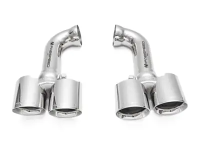 Fabspeed Deluxe Quad Tips (For PSE). Porsche 958 V6 (2011-2014) - 95804420010, 95804420008, 95811125100, 95811125200, 95804420017, 95804420018 - FS.POR.958V6.QDTC, FS.POR.958V6.QDTP, FS.POR.958V6.QDTB