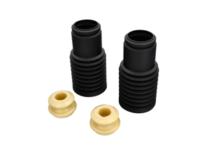 Shock absorber bump stops and dust covers. Porsche 987 Boxster / 987C Cayman 2006-2012 - 98733330100, 98633350501, 98633350101