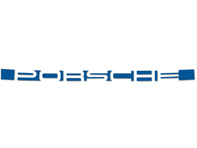 Rear logo 'PORSCHE', sticker in Blue. Porsche 911 72-73 - 91155903500, 91155903503, 91155903501