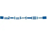 Rear logo 'PORSCHE', sticker in Blue. Porsche 911 72-73 - 91155903500, 91155903503, 91155903501
