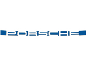Rear logo 'PORSCHE', sticker in Blue. Porsche 911 72-73 - 91155903500, 91155903503, 91155903501
