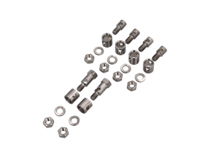 Heater control rod barrel nut hardware kit. Porsche 356 1950-65 - 64421175501, 64421175100, 64421175500, N0122265, N02214812